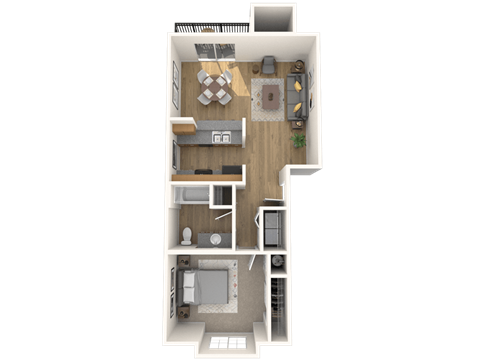 Falcon Ridge 1x1 Floorplan